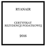 Certyfikat rezydencji podatkowej Ryanair 2016
