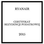 Certyfikat rezydencji podatkowej Ryanair 2015
